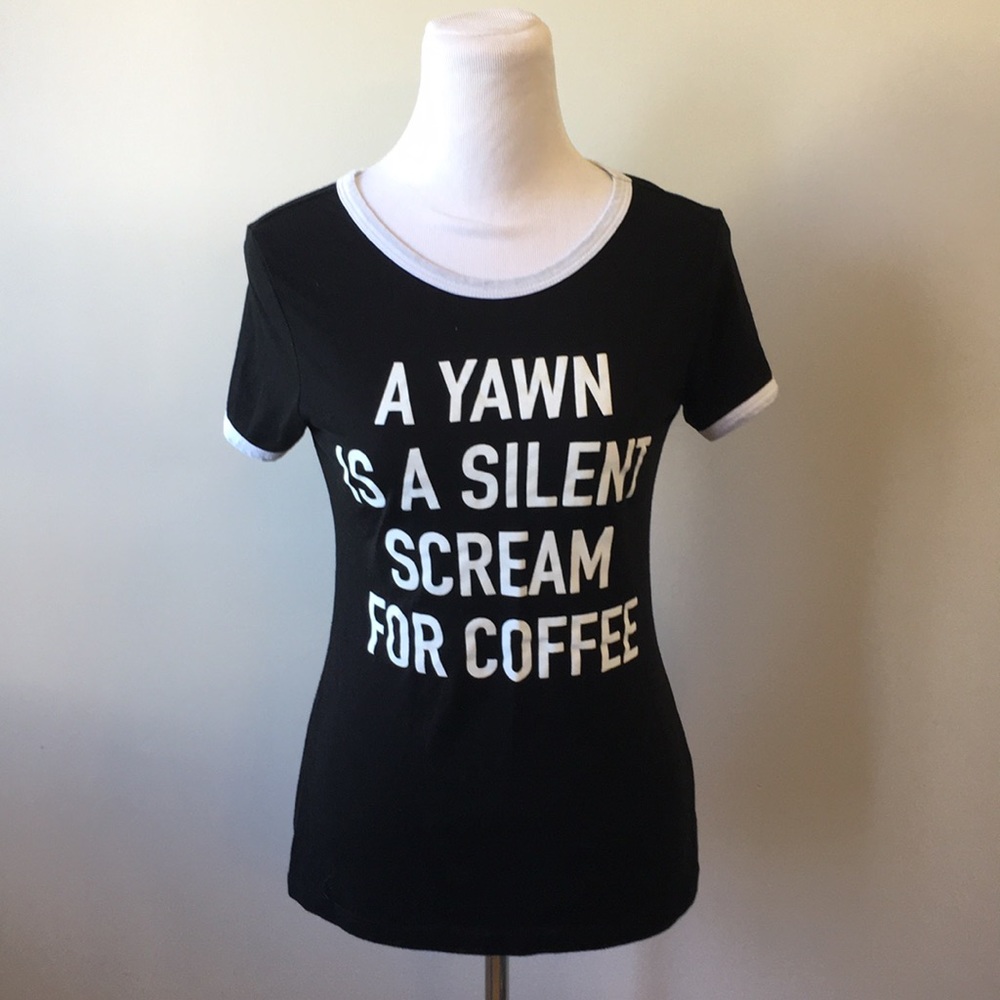Youth T Shirt A Yawn is a Silent Scream for Coffee